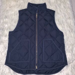 JCrew Blue Puffer Vest Sz L